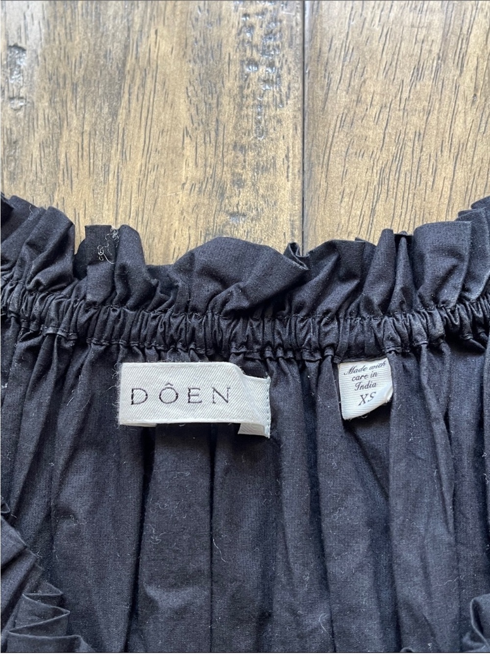 Doen Ischia Poplin Dress Black organic Cotton - Picture 5 of 7